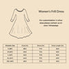 Size Chart for IndieHaat products - One Piece Frill Dress -IndieHaat