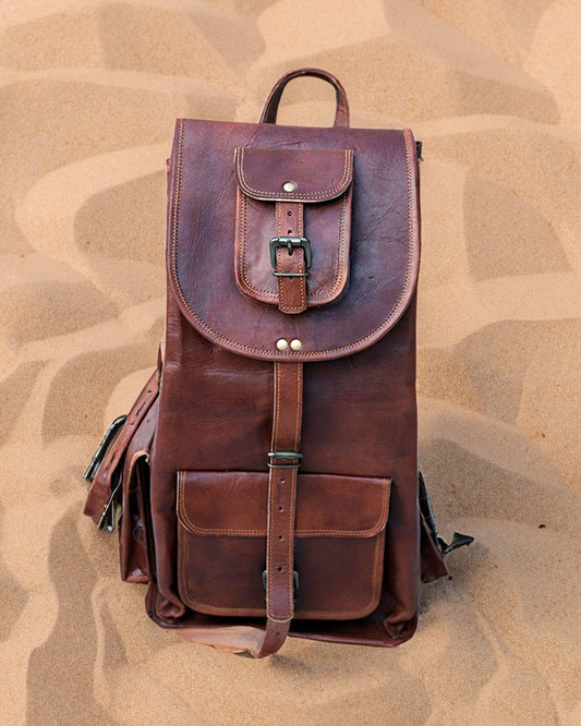Indiehaat | Pure Camel Leather Bag Brown Color