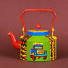 Rajasthani Handpainted Multicolor Metal Kettles-Indiehaat