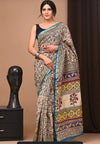 Chanderi Silk Saree RunningBlouse Brown 7% Off - IndieHaat