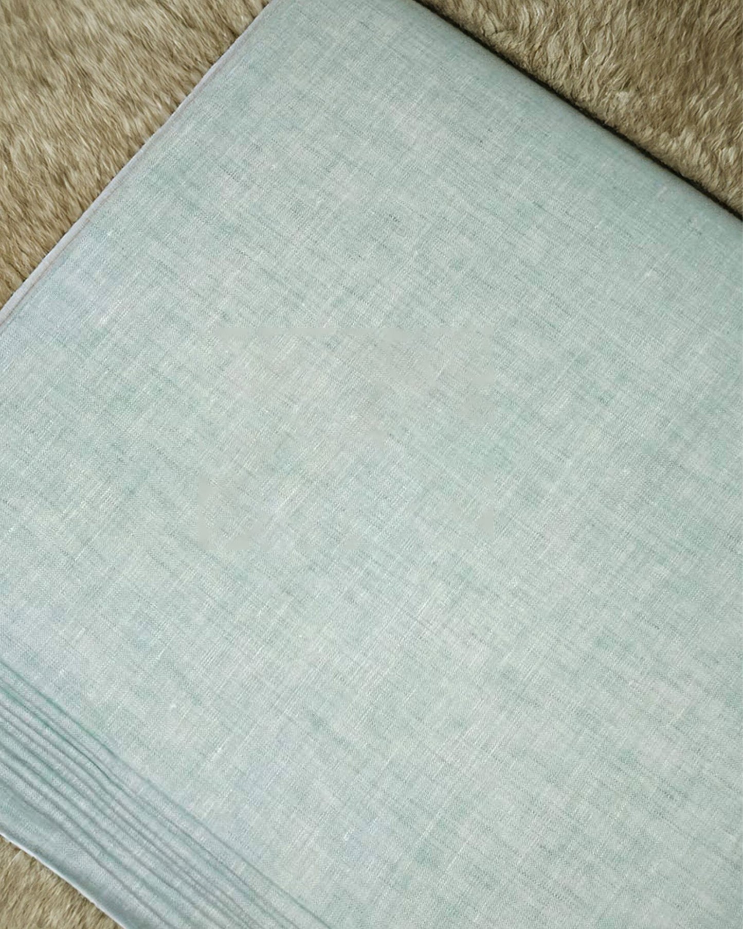 Pure Linen by Linen Fabric Pastel Blue Color - IndieHaat