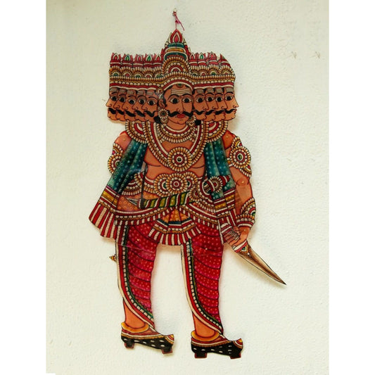 Multicolor Handcrafted Leather Ravana Painting
-Indiehaat